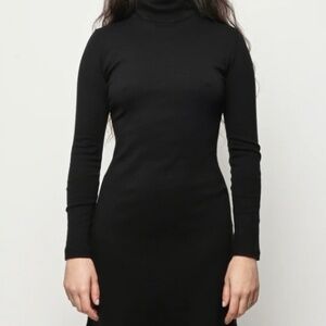 Velvet Torch Los Angeles Black Bodycon Long Sleeve Velvet Dress - Size Large